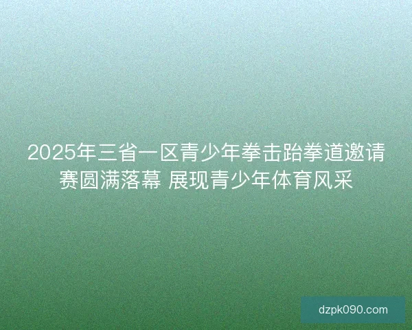 2025年三省一区青少年拳击跆拳道邀请赛圆满落幕 展现青少年体育风采